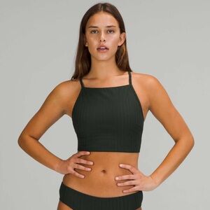 Lululemon Ribbed High-Neck Long-Line Top *B/C Cups
Rainforest Green